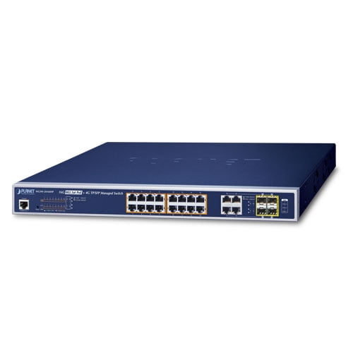 L2+ 16-Port 10/100/1000BASE-T 802.3at PoE + 4-Port Gigabit TP/SFP Combo Managed Switch WGSW-20160HP