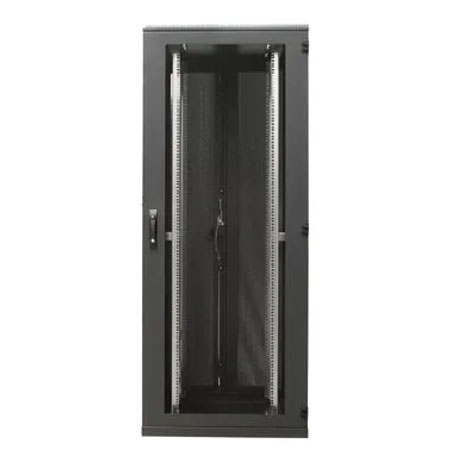 BKT cabinet SRS 42U, 600/600/1980 (W/D/H mm) metal/glass door, RAL 9005 (welded frame-capacity 600 kg)
