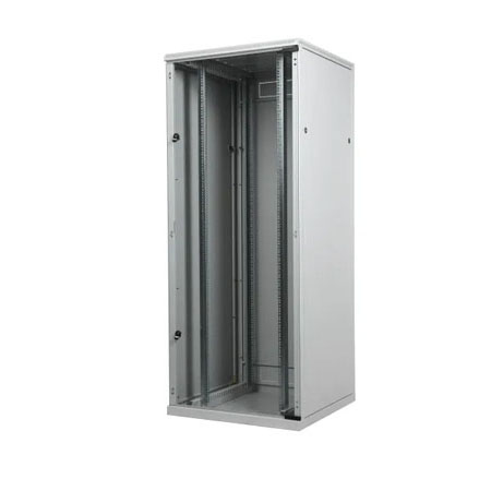 BKT cabinet SRS ECO 42U, 800/1000/1980 (W/D/H mm) full glass door, RAL 7035 GREY, "ECO" (welded frame-capacity 600 kg)