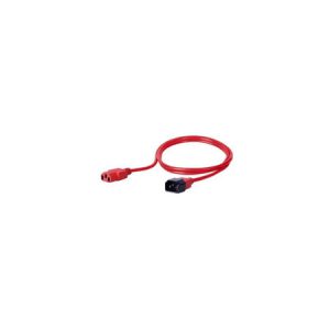 BKT power Cable - socket IEC 320 C13 10A, plug IEC 320 C14 10A, 3 x 1,0 mm2 red 1,5m