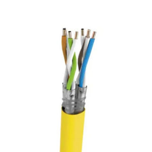 Cat.8.1/8.2 cable, S/FTP, BKT 2000, LSHF-FR, solid wire, yellow, B2ca -s1a,d1,a1 (1000m)