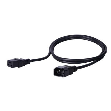 BKT power cable - socket IEC 320 C13, plug DIN49441 (universal), 3 x 1mm2 BLACK 2m