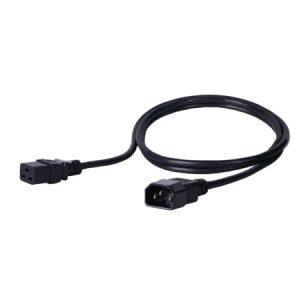 BKT power Cable - socket IEC 320 C13 10A, plug DIN 49441(unischuko) 16A, 3 x 1,0 mm2 black 3m