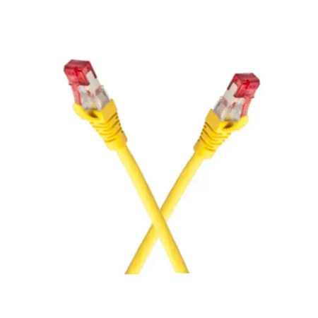 Patch cord BKT RJ45, cat.8.1 S/FTP, LSHF, plug BKT crimped, yellow, 1m