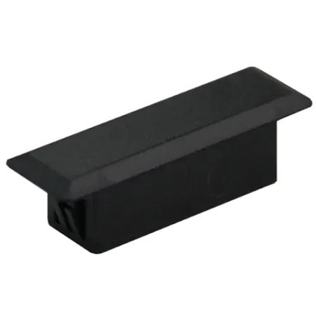 Blind cover SCdx to front plate/fiber optic panel, black (10pcs)
