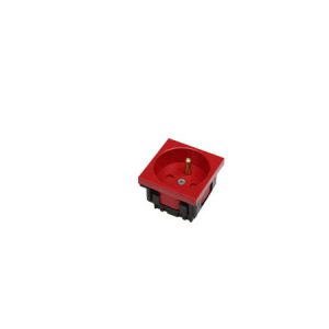 Socket BKT 1x(2P+T) 2 modules M45 DATA - red