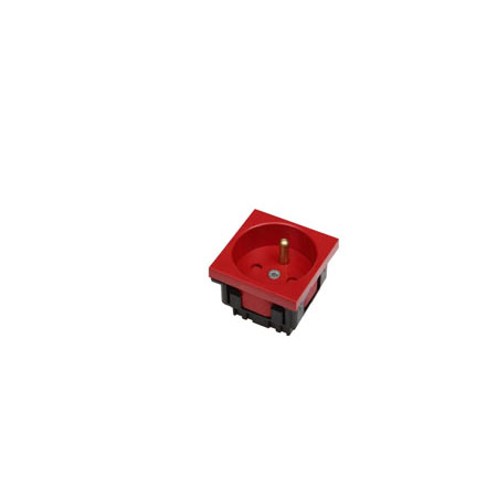 Socket BKT 1x(2P+T) 2 modules M45 DATA - red