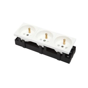 Socket BKT 3x(2P+T) 6 modules M45 white