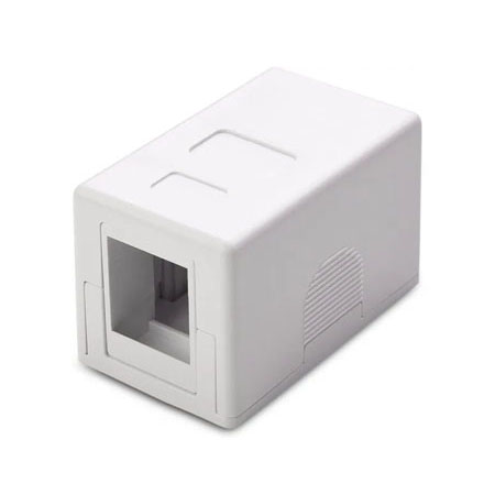 Mini surface mount box 1x RJ45 module, keystone, white