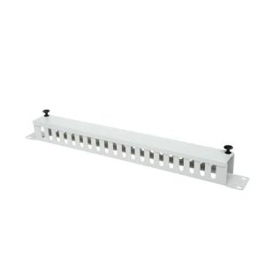 BKT metal Cable organiser/holder with grommets 19"/2U RAL 7035 (metal holder with Cable gland)