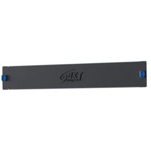 BKT blanking panel 1U 19" RAL 9005 black, semi-matt, with BKT logo– toolless installation (metal)