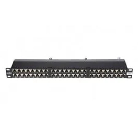 BKT patch panel 19'', 48xRJ45, shielded, cat.6, 1U, black, cable organiser