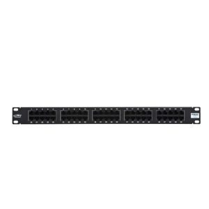 Patch panel BKT 19" 1U, ISDN, unshielded, 50xRJ45, black
