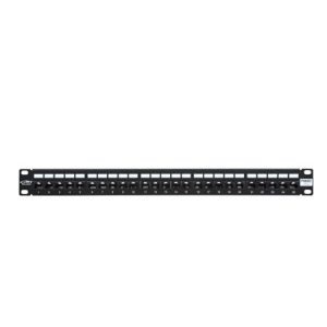 Patch panel BKT 19" 1U, ISDN, unshielded, 25xRJ45, black