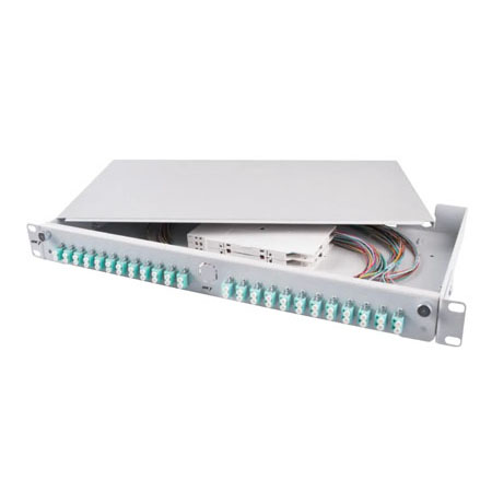 Fiber optic panel BKT VENI-2-DATA, 19", 1U, solid box, w/o front plate, black