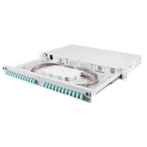 Fiber optic panel BKT VENI-2-TOP, 19", 2U, sliding, w/o front plate, black