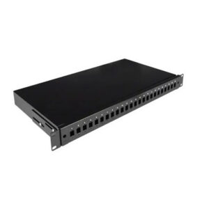 Fiber optic panel BKT Veni VPLUS MD-12, 19", 1U, solid box, front plate 12xSlot VPLUS, black