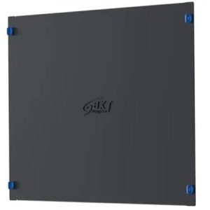 BKT blanking panel 6U 19" RAL 9005 black, semi-matt, with BKT logo– toolless installation (metal)