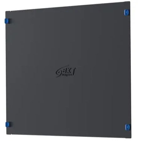 BKT blanking panel 6U 19" RAL 9005 black, semi-matt, with BKT logo– toolless installation (metal)