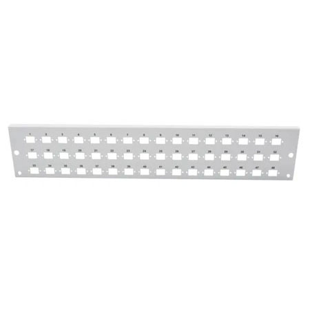 Front plate 2U 48xSC Simplex "Veni", grey