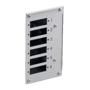 Front plate BKT DIN, 6xSC duplex/LC quad (for M2.2 SMS), black