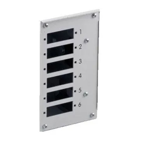 Front plate BKT DIN, 6xSC duplex/LC quad (for M2.2 SMS), grey