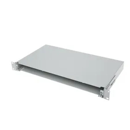 1U 19" Fiber optic patch panels sliding "Veni" w/o front plate, black