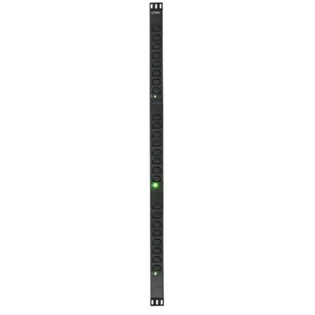 BKT vertical power distribution unit three phase 24xNF C61-314, plug IEC 60309 32A/400V, 3 x LED control light, PDU length L=1275mm, cable 3.0m