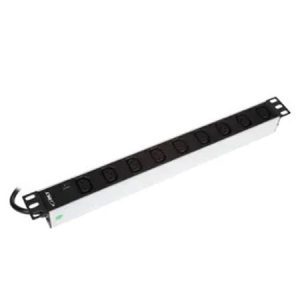 BKT power distribution unit 19", 9xIEC320 C13, plug IEC320 C14 10A/250V, LED control light, power cable length 2.5m