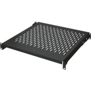 BKT fixed shelf 19", 1U, depth 350 mm, mounted at 4 points RAL 9005 BLACK