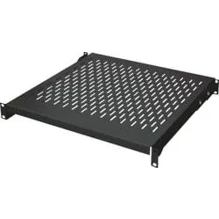 BKT fixed shelf 19", 1U, depth 350 mm, mounted at 4 points RAL 9005 BLACK