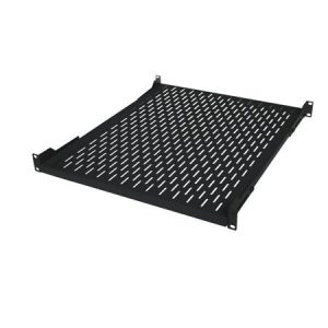 BKT fixed shelf 19", 1U, depth 450 mm, mounted at 4 points RAL 9005 BLACK