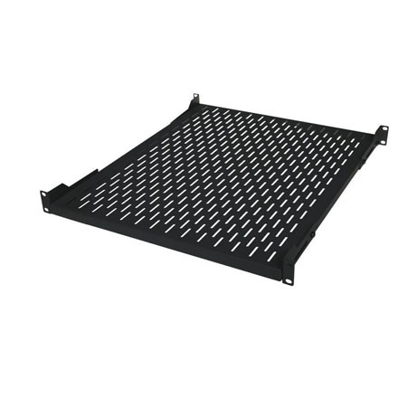 BKT fixed shelf 19", 1U, depth 650 mm, mounted at 4 points RAL 9005 BLACK