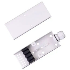 Fiber optic tubes divider BKT T12, 4x3xGroove for miniflex tube 5/3mm, 1xCable gland PG13.5/M20, grey