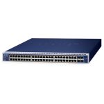 L3 48-Port 10/100/1000T 95W 802.3bt PoE + 4-Port 10G SFP+ Managed Switch with dual modular power supply slots
