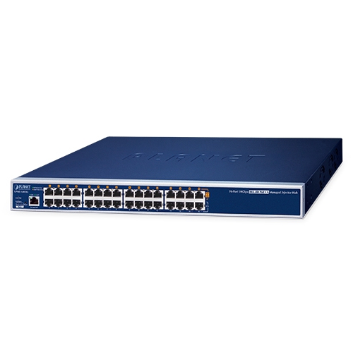 16-Port 10Gbps 95W 802.3bt PoE++ Managed Injector Hub