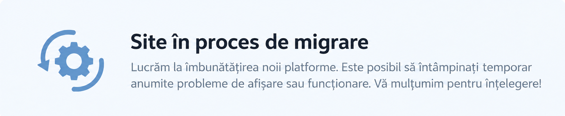 Site în proces de migrare